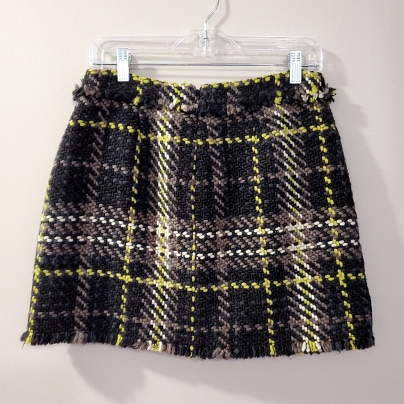 Ramy Brook - Elias Plaid Fringed Skirt - Size 2 - Picture 9 of 16